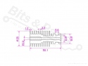 Heatsink E3D V5 short/direct aluminum 1.75mm